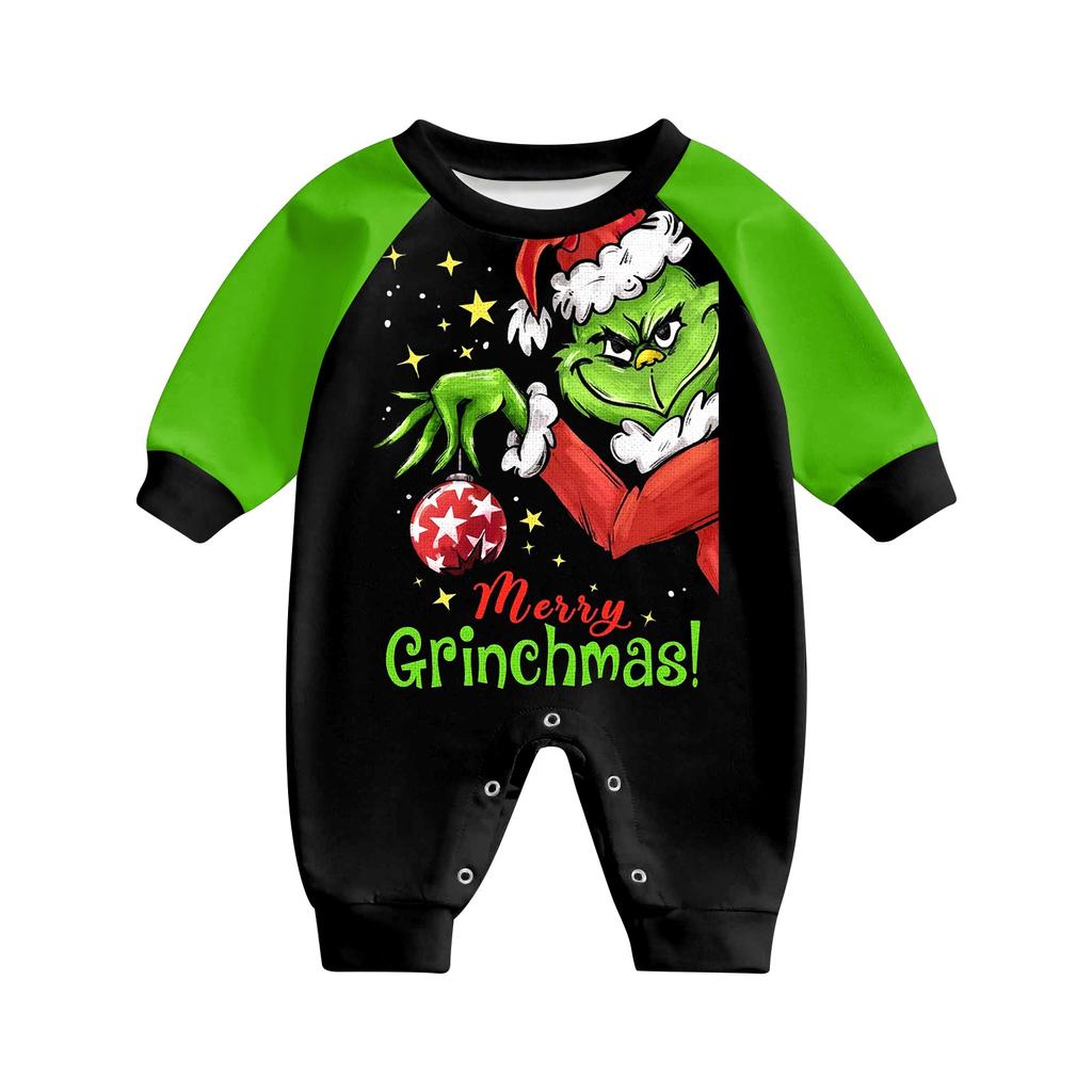 Christmas Family Matching Long Sleeve Tops+Pants Set Family Matching Sets