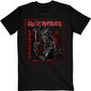 Men's Iron Maiden Senjutsu Cover Distressed Red Slim Fit T-shirt Large Black