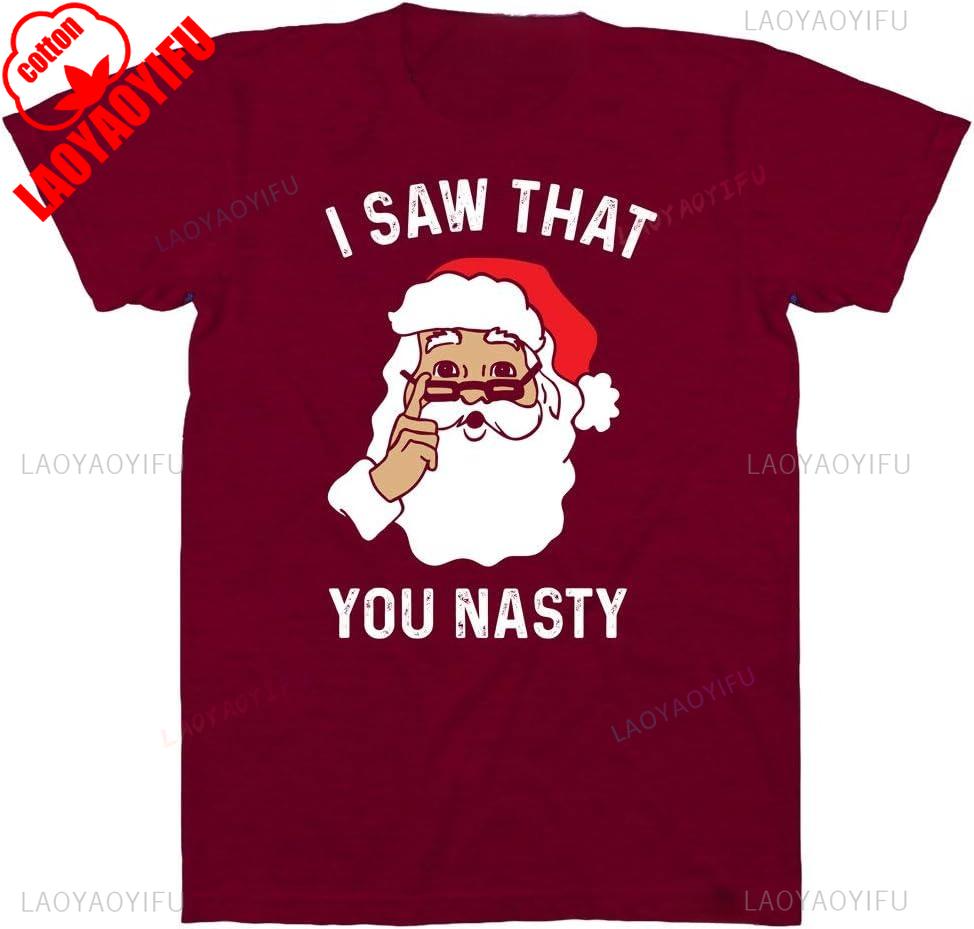 Tipsy Elves Mens Funny SantaClaus T Shirts Hilarious Xmas for Ugly Merry Christmas Party Casual Loose Tops Tee Shirt Short