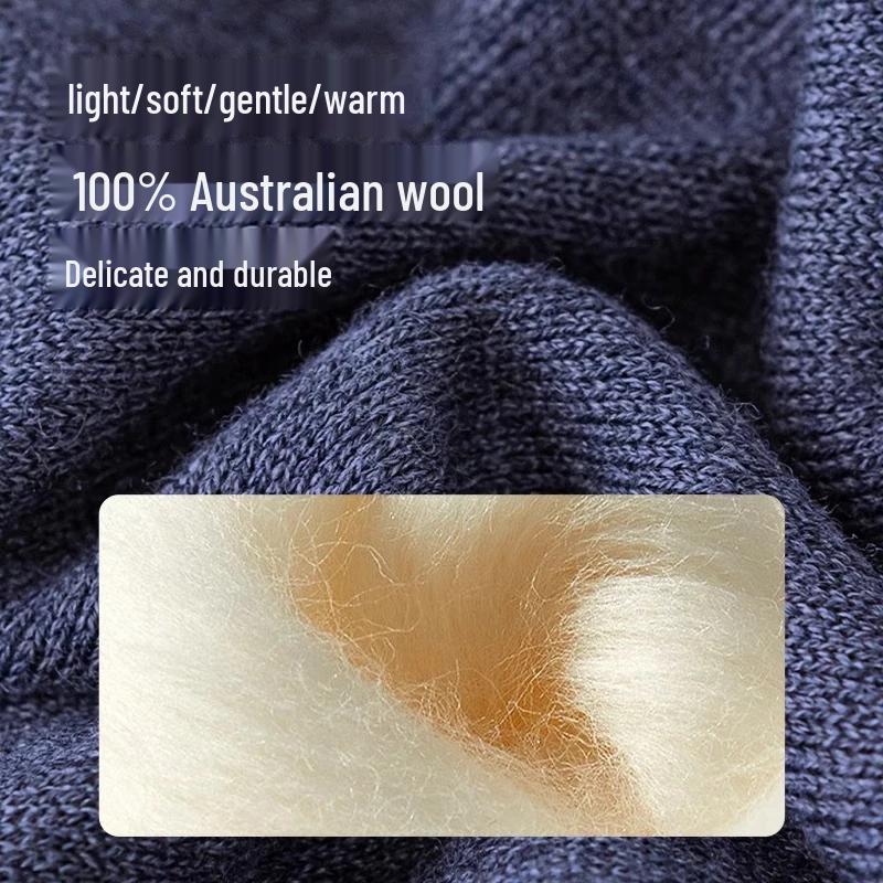 Hengyuanxiang Men's 100% Australian Wool Thermal Underwear Pants