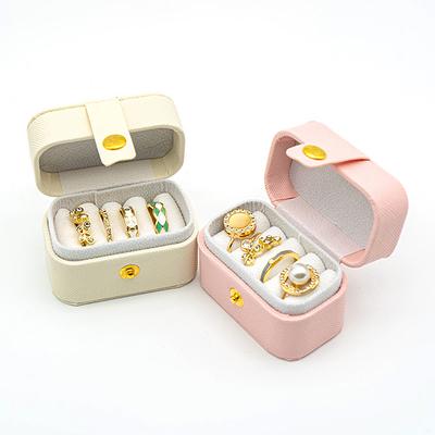 Pu Leather Girl Portable Mini Jewelry Earrings Stud Earrings Jewelry Box Organizer