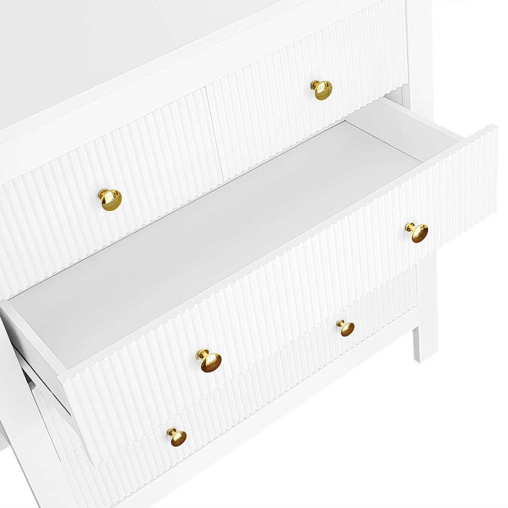 Chest of Drawers with 5 Drawers, Modern Sideboard with Storage Space, for Dining Room, Living Room & Bedroom