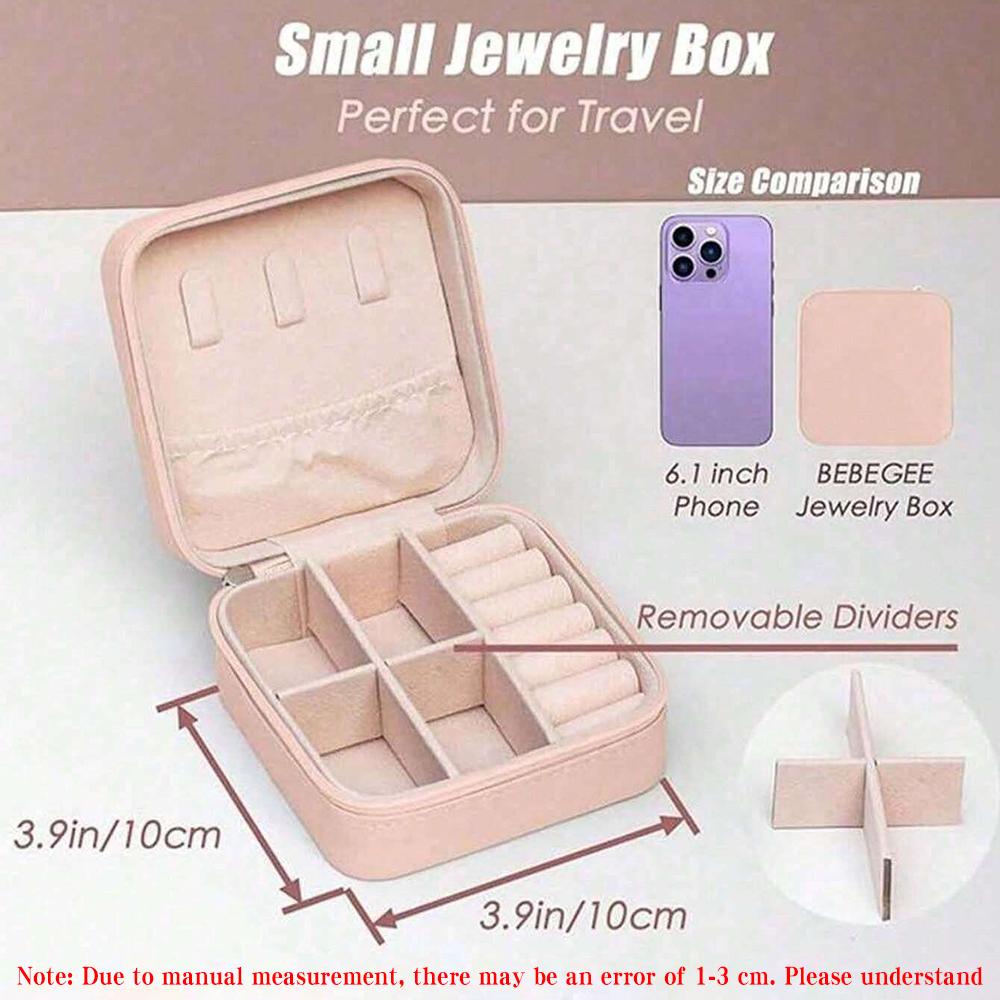Portable Jewelry Box, Jewelry Display & Storage Case For Rings, Earrings, Necklaces, Pendants, Gift For Women, Girlfriend