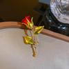 ‘Creative Beautiful Rose Flower Brooches Collection For Women Lady Elegant Flower Pin Summer Design Party Valentine's Day Gift