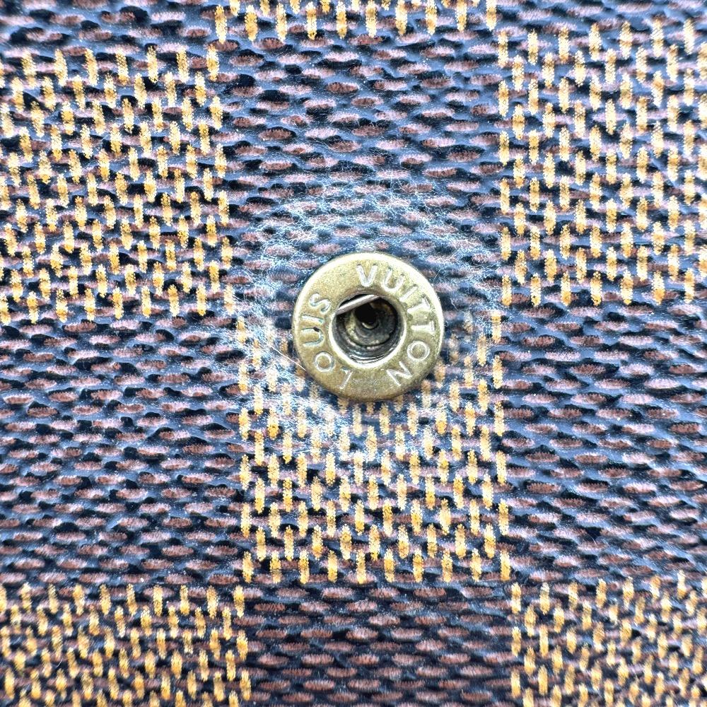 LOUIS VUITTON N61215 Trifold Damier leather Porte Tresor International Purse Brown leather unisex Used