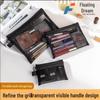 2024 Transparent Mesh Cosmetic Bag - Large Capacity, Portable Makeup and Card Storage for Travel