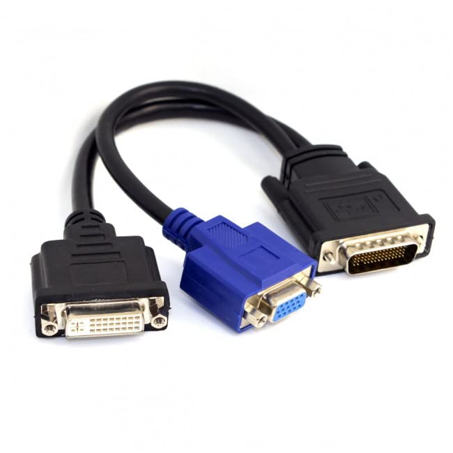 

chenyang LFH Male to Dual DVI Female VGA RGB 15pin Female Splitter Extension 15cm DMS-59pin 24+5