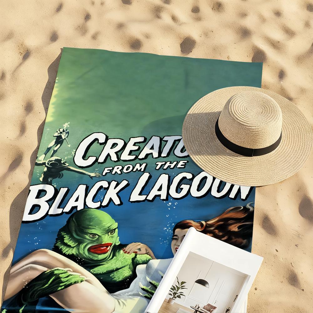 Film C-Creature From The Black L-Lagoon Asciugamano Morbido Piscina Regalo Per Viaggio Palestra Doccia Campeggio Asciugatura Rapida Sportivo Grandi Asciugamani da Spiaggia