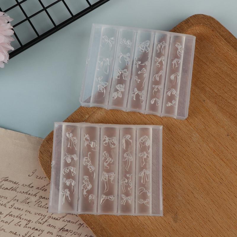 Bowknot Silicone Nail Art Molds 3D Multiple Ribbon Lace Bows Mould for Beauty Salon DIY Professional Nail Decoration