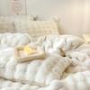 Tuscan Faux Fur Warm Fluffy Bedding Set for Winter Skin Friendly Warmth Plush Duvet Cover Set Queen Thickend Blanket Cover Sets