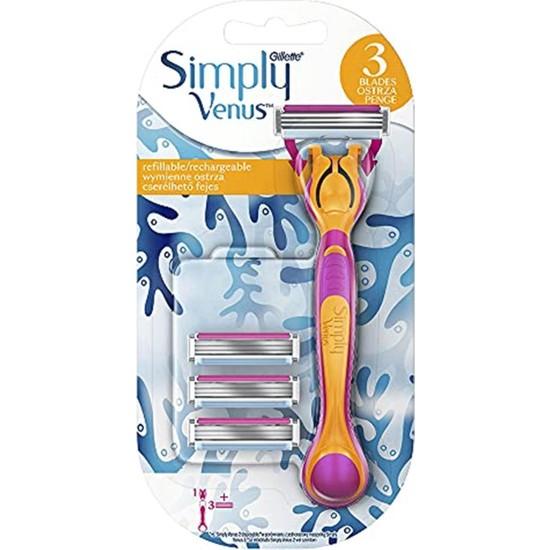 

Бритва Gillette Simply Venus 3 + запасная бритва, 3 шт.