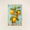 Lemon Still Life Art Tin Sign - Vintage Iron Metal Wall Decoration for Kitchens, Bars, Cafes, Garages - Shabby Fruit Poster S