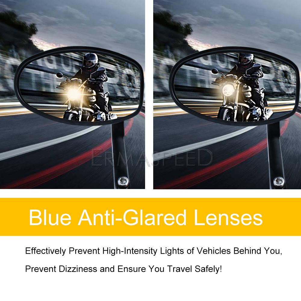 Universal Motorcycle Mirrors 7/8" 22mm Motorcycle Handlebar End Mirrors Aluminum Motorbike Side Rearview Mirrors