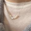 Love Heart Necklace Pearl Jewelry for Women Irregular Shape Design Minimalist Gift Versatile Layering Piece Elegant Jewelry