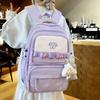 Schoolbag Cute Girl Backpack Leisure Travel Large Capacity Backpack High Value Commuting Tutoring Junior High School Student Schoolbag
