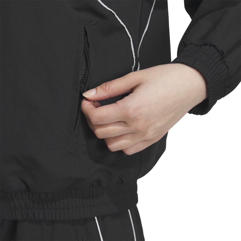 Adidas BYD3 Woven Jersey Jacket, Women's KTX59, Black (JG8164), Size M