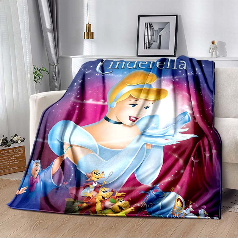 6 Größen Prinzessin Cinderella Cartoon Weiche Flanell Flauschige Decke Campingdecke für Kinder Sofa Überwurf Dünne Decke Weibliches Geschenk