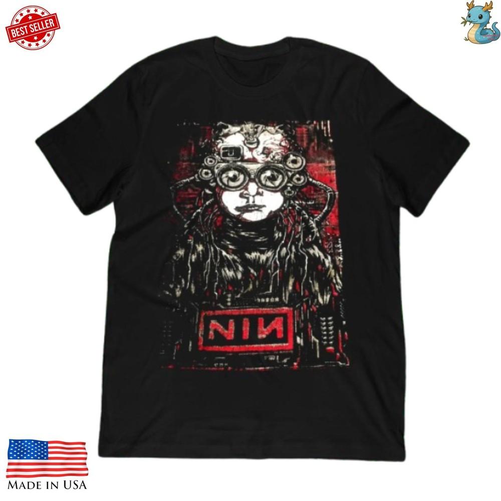 

Nine Inch Nails NIN T Shirt Vintage Rock Band Graphic Tee Unisex T-Shirt L