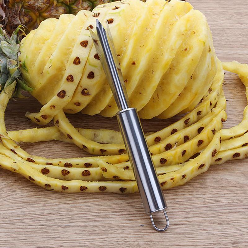 Household Pineapple Shovel Stainless Steel Pineapple Knife Peeler, Peeling And Eye Removing Pineapple Fork Pineapple V-Shaped Digging Tool