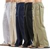 Summer Men, Solid Color, Multi-pocket, Straight, Casual Pants, Plus Large Size, Breathable, Comfortable, Drawstring, Loose Trousers