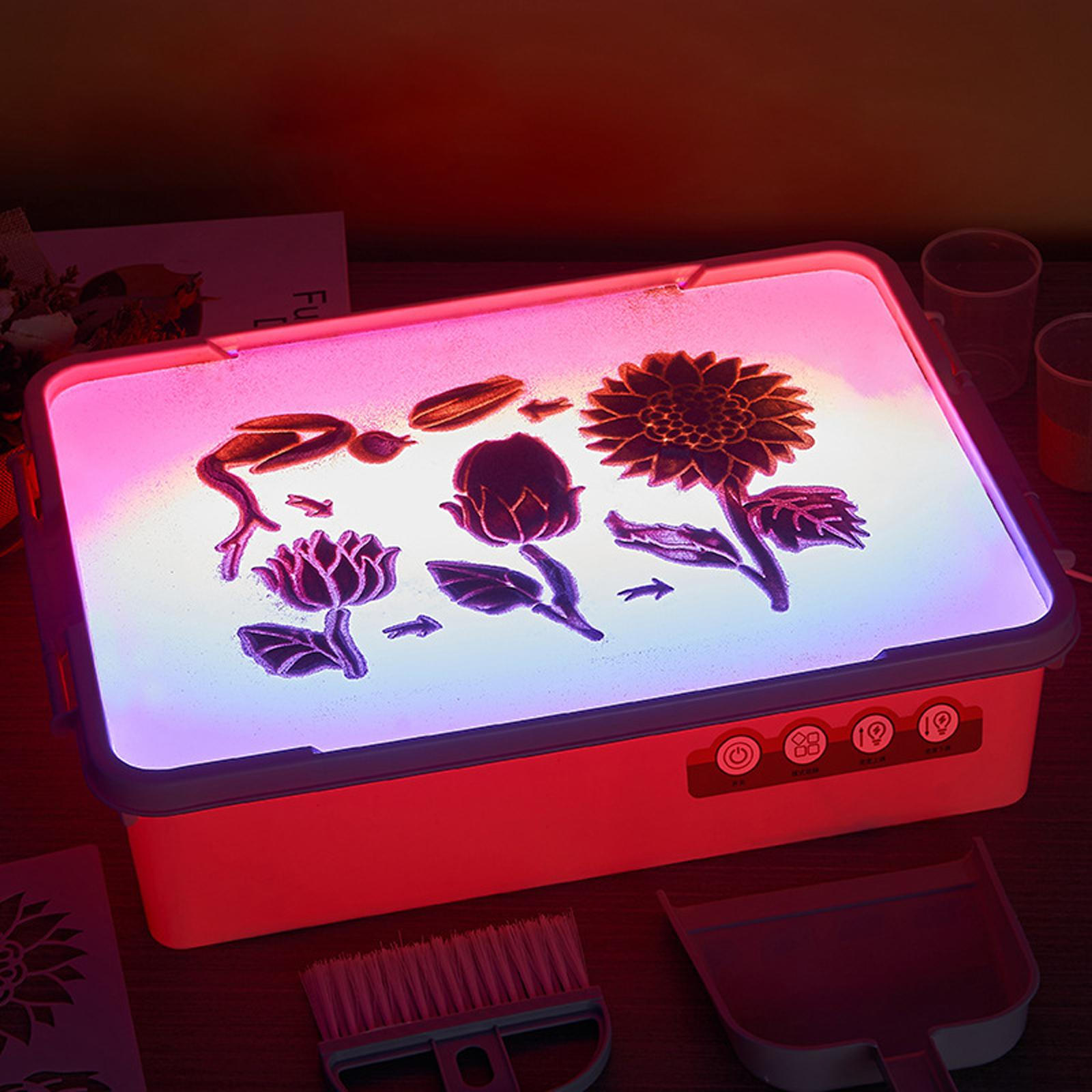 

Световой короб для рисования песком DIY USB интерактивные настольные игрушки, наборы для начинающих Standard Pink