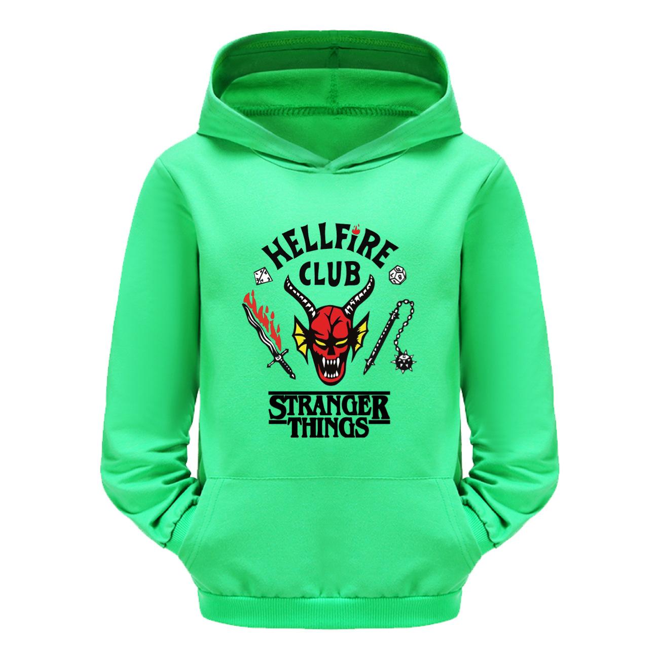 

Stranger Things, Bag Hoodies, Kids Hooded Sweater Casual Set 140