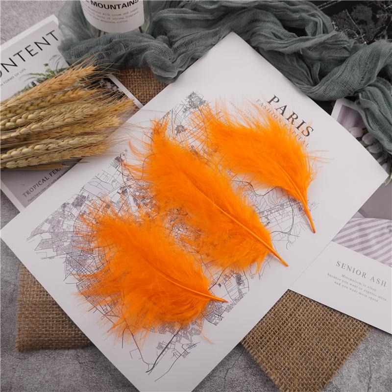 10-15Cm Fluffy Turkey Feathers Hard Stick Colorful Marabou Plume Wedding Party Decoration Jewelry Creation Accessories