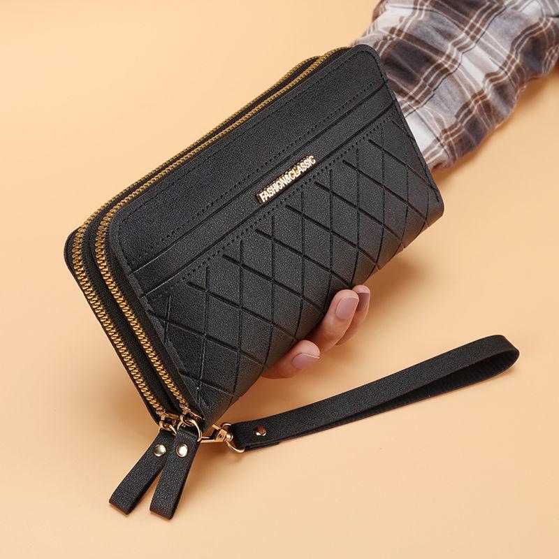 

Women s Versatile Long Clutch Wallet - Double Zipper, Large Capacity, Multi-purpose Coin and Card Holder