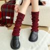 Womens Cotton Sock Sleeves For Autumn Winter Lolita Lace Ruffle Leg Warmers In Ankola Red New Year Christmas Ballet Style Calf Socks