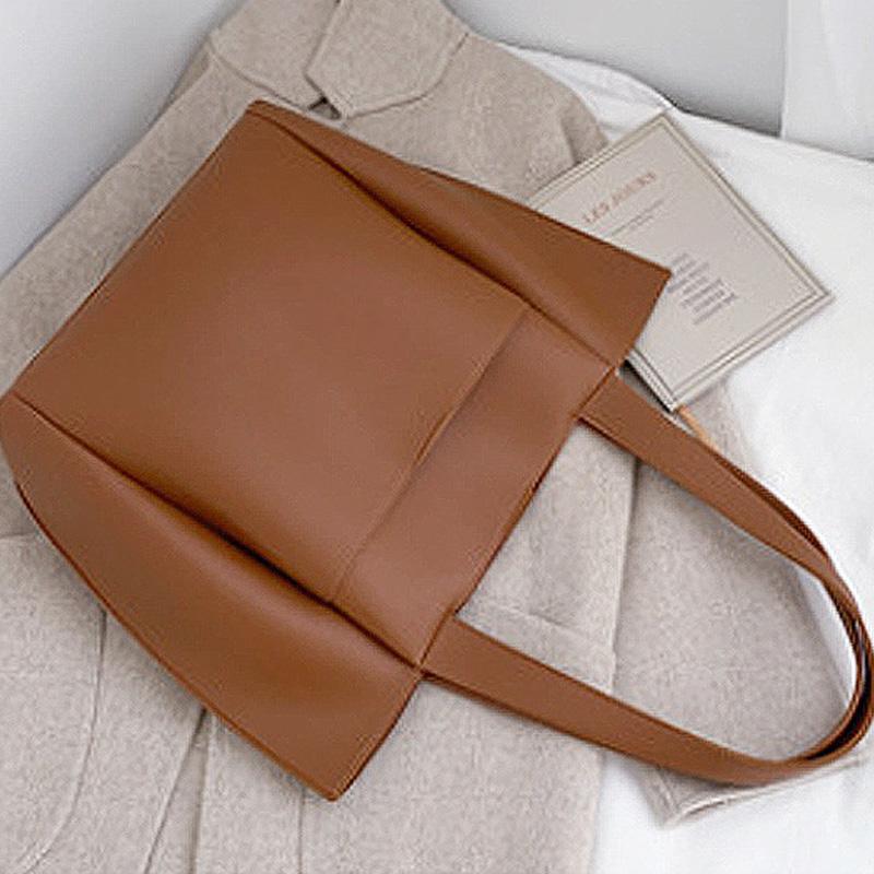 

Tote Bag for Women Oversize Top Handle Shoulder Bag Faux Leather Weekender Shopper Handbag Large Commuter Bag Work Dating коричневий