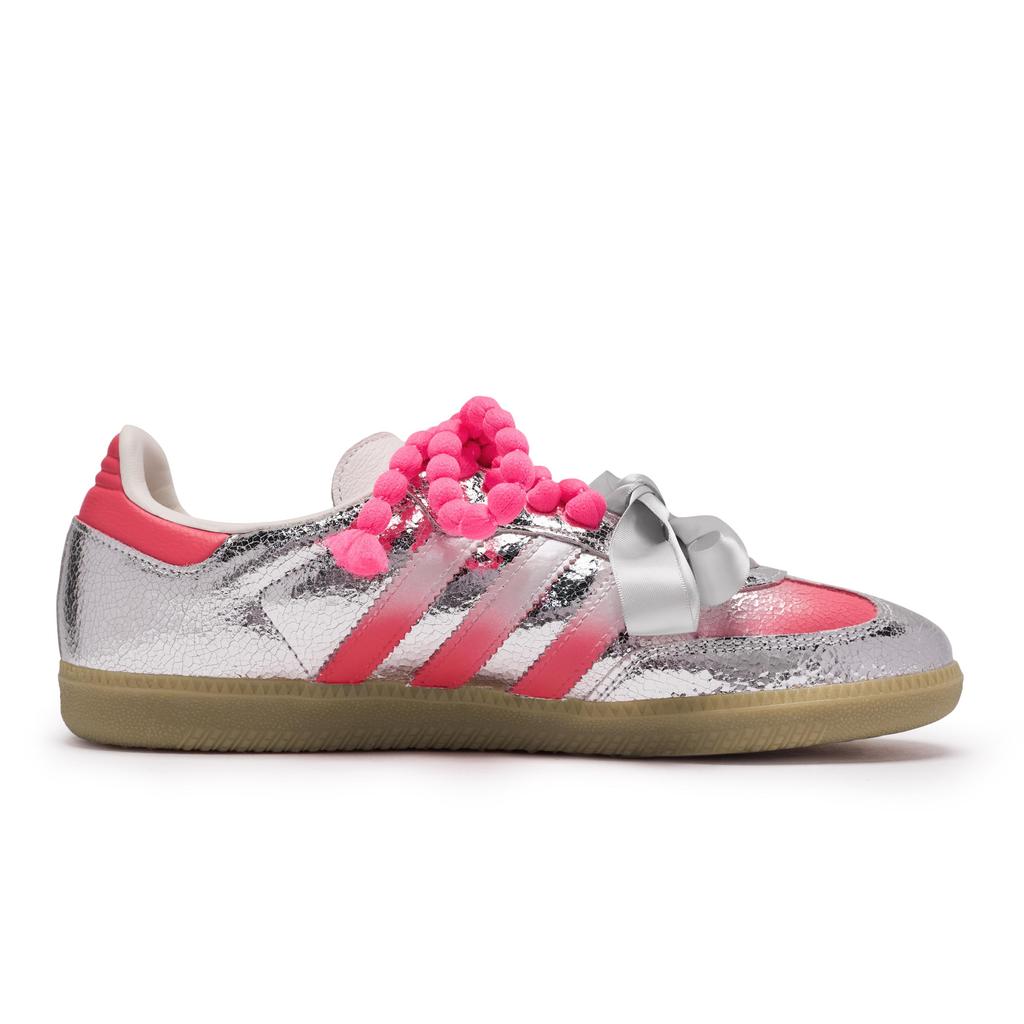 Adidas Originals SAMBA OG Skateboard Shoes Women's Low Top White/Pink/Silver JR0035(Team80-S-BOX)