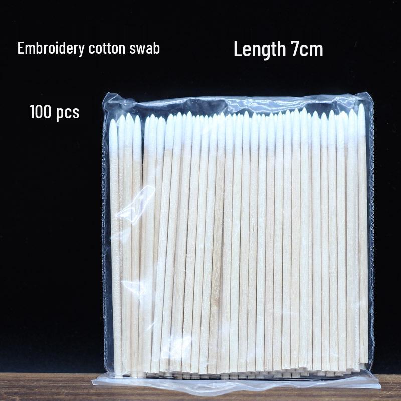 Pointed Tip Microblading Cotton Swabs - 7cm, 100pcs for Eyebrow and Liner Makeup Correction
