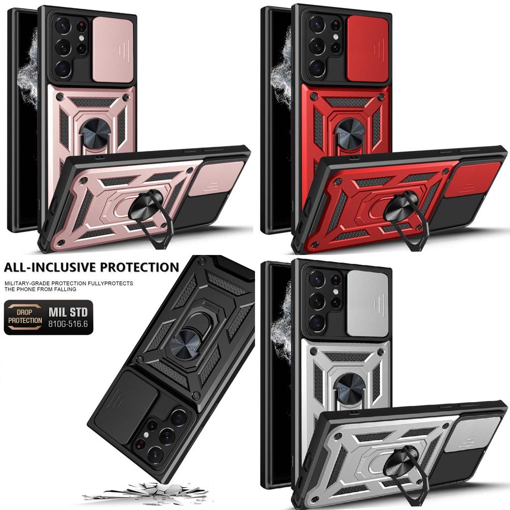 For Samsung Galaxy S24 Anti Fall Magnetic Phone Case With Bracket And Lens Protect For Users