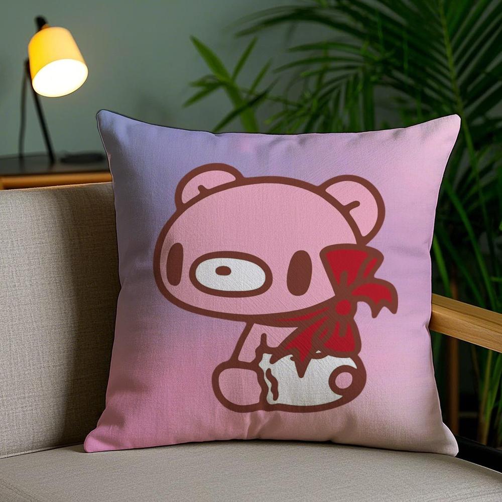 Cartoon G-Gloomys Bear Cushion Cover Soft Short Plush Double-Sided Printing Home Decor Machine Washable Pillow Case Gift