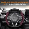 Nlzh6 For Toyota Carbon Fiber Texture Perforated Leather Steering Wheel Cover Chr Yaris Auris Corolla Rav4 Land Cruiser Prado Hilux