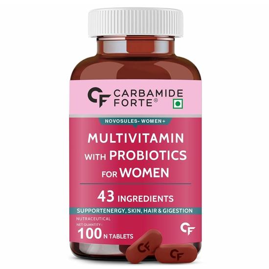Carbamide Forte Multivitamin Tablets for Women | Multi Vitamin Women’s Wellness | Complete Multivitamin for Women with 43 Ingredients -100 Veg Tablets