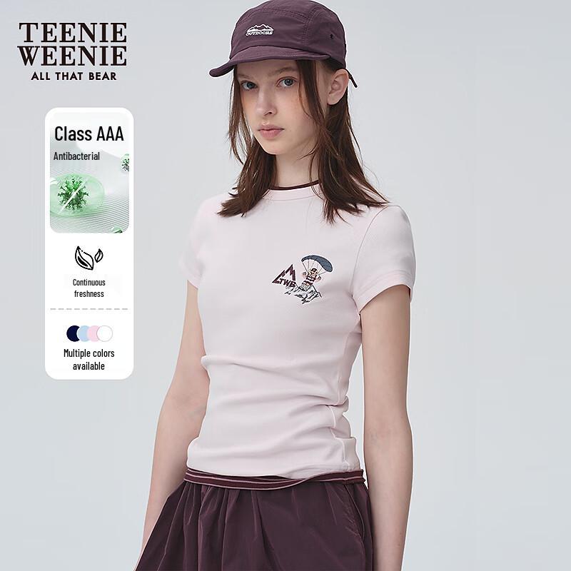 Teenie Weenie Women s Embroidered Bear Short Sleeve T-Shirt XS