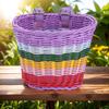 Bike Handlebar Basket with Bell Tassel Stickers Cycling Front Storage Basket Waterproof Cycling Accessories