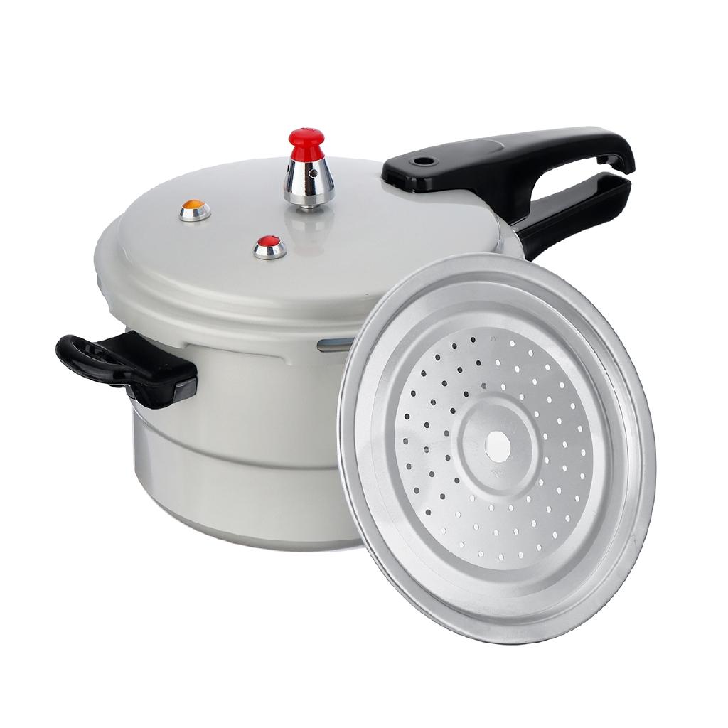 Double Bottom Pressure Cooker Kit Kitchen Bar Aluminum Alloy Pressure Cooker Beans Meats Vegetables Soups Cooking 6.3L