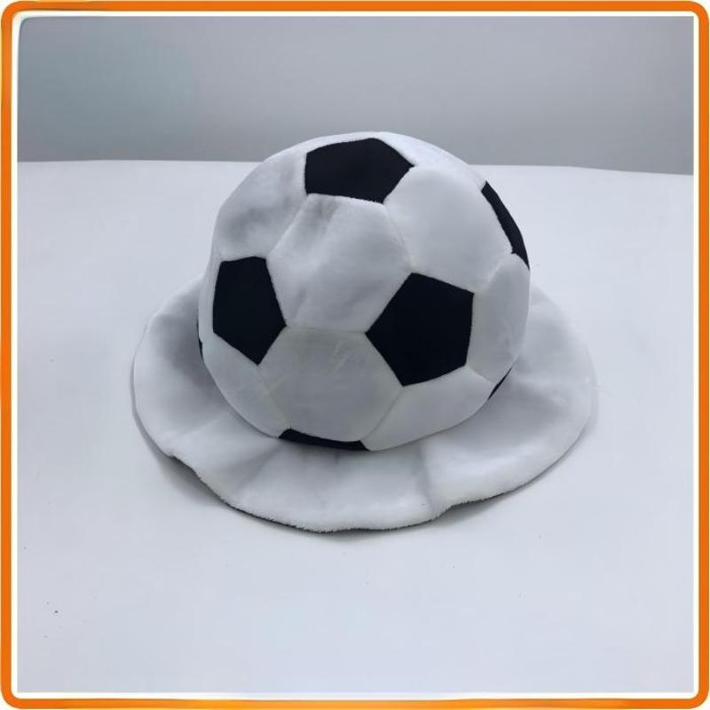Soccer Party Hats Plush Football Hat Soccer Ball Costume Hat Cheerleading World Football Games Celebration Hat Sports Cap