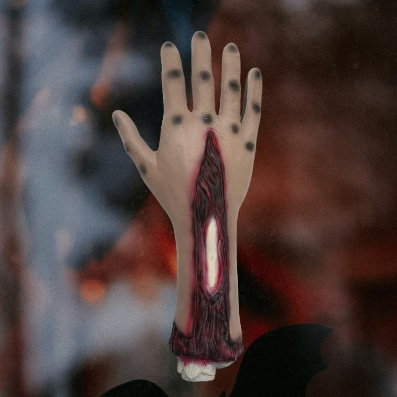 Scary Fake Bloody Hand Broken Terror Severed Hand Body Prank Party Props for Halloween Party and Haunted House Decor