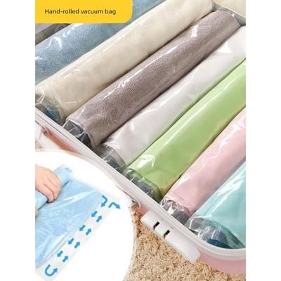 Travel Hand Roll Compression Bag Vacuum Buggy Bag No Pumping Business Trip For Home Luggage Clothing Clothes Storage and Carrying