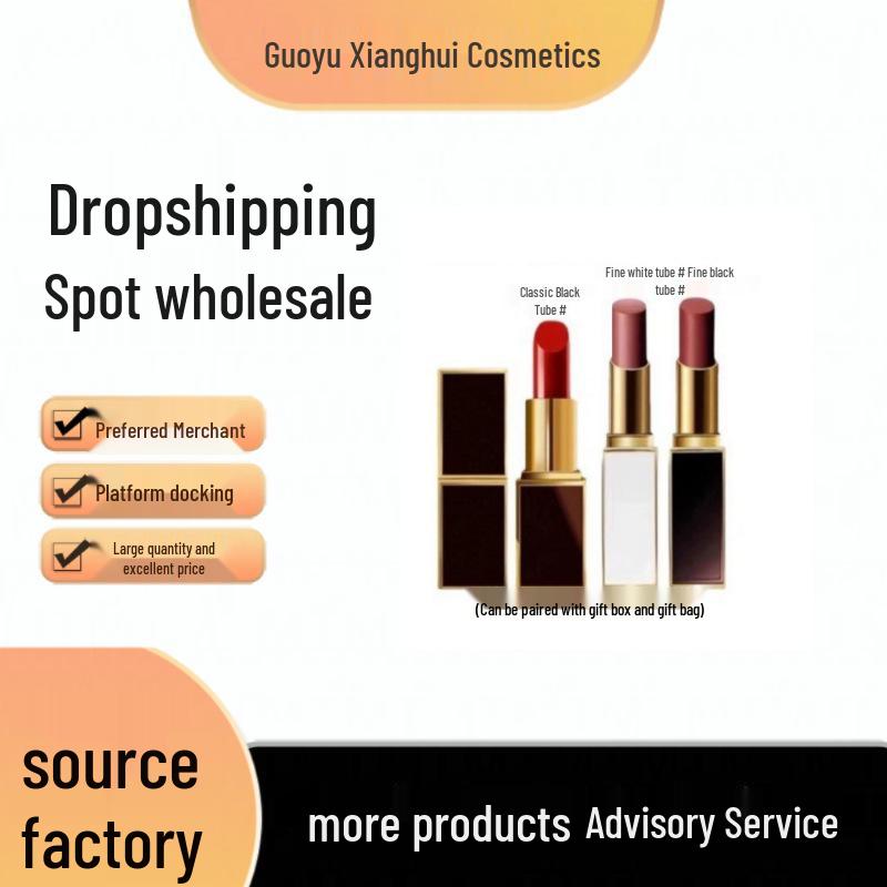 Genuine T.F Lipstick & Lip Balm Set: Black Tube (16#), White Tube Matte (Moisturizing), Black Slim Tube (80#, 100#, 52#, 158#) Classic Black Tube 02# Moisturizing