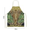 Women's Bibs Home Cleaning Aprons Home Cooking Aprons Chef Aprons Mandala Style Elephant Pattern Kitchen Aprons