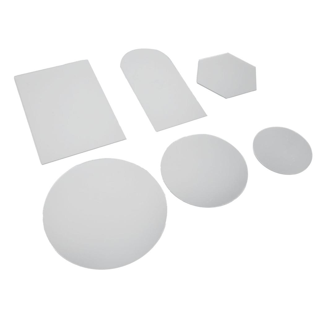 6Pcs Special Shape Mirror Wall Sticker Acrylic Decorative Background Wall Sticker for Home Office