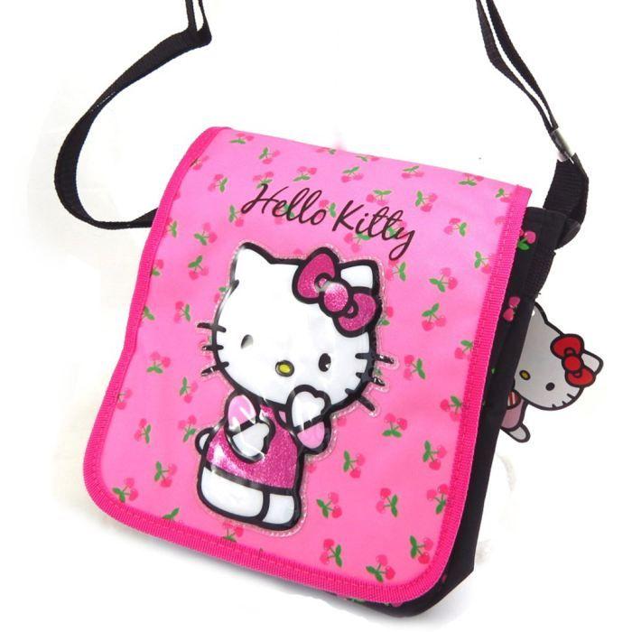 Crossbody Handbag - Hello Kitty - Pink - Canvas - 20.5x23.5x5 Cm - Zipped