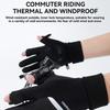 Winddichte Wasserdichte Fahrradhandschuhe Wintersport Touchscreen Anti-Rutsch Offenes Fingerdesign für Kaltes Wetter