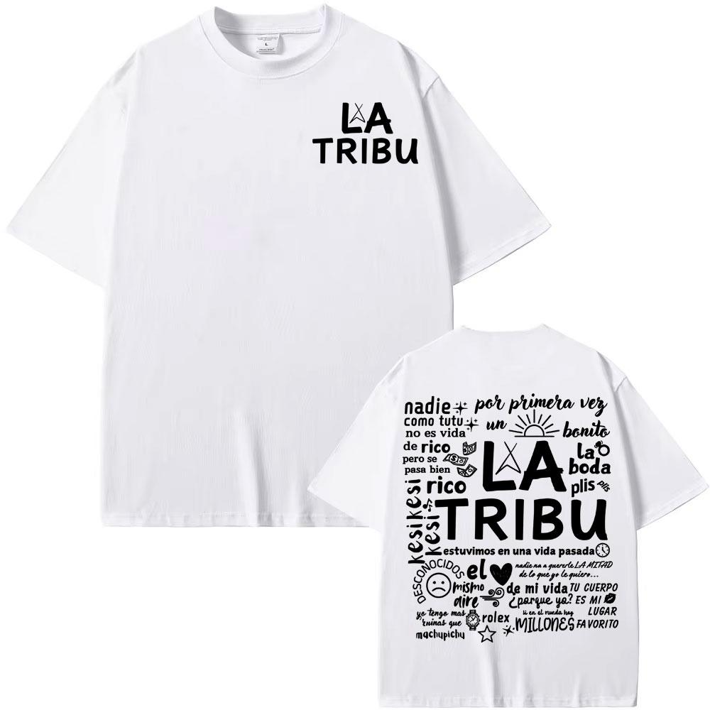 

Camilo La Tribu Album 2025 Summer Letter Printed Tshirt for Men Women Cotton Tshirt Luxury Fashion Hip Hop Retro Tshirt M