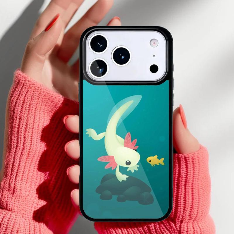 kawaii axolotl pattern Phone Case for iPhone 17 16 15 14 13 Pro Max Back Cover for 12 11 Pro Coque