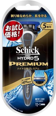 Schick Hydro 5 Premium Holder Trial Ersatzklinge Enthält 1 Rasierer-Ersatzklinge, die bereits am Haupt-5-Klingen-Herrenrasierer befestigt ist (1 Einheit)